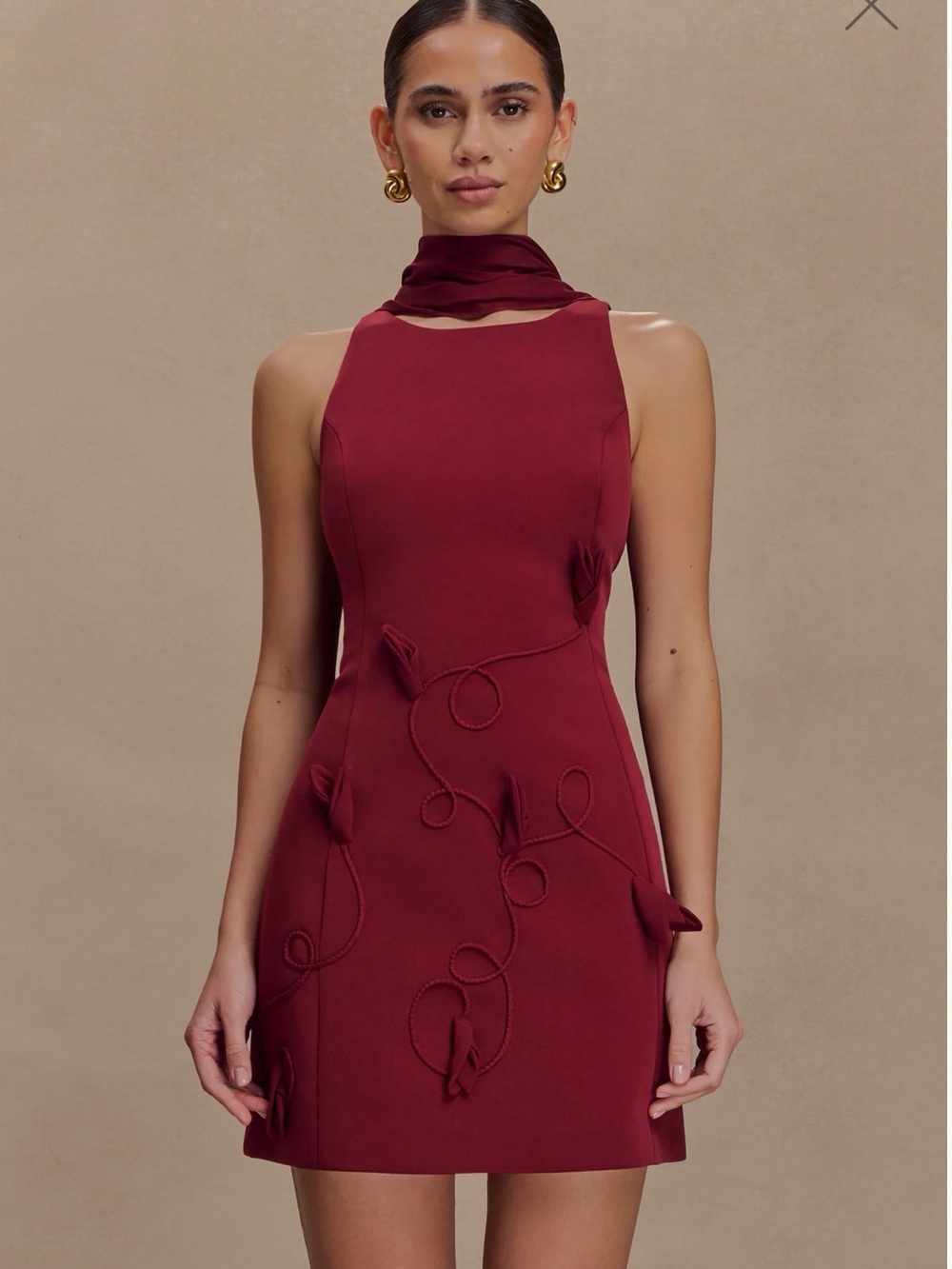 Meshki Skyler
Suiting Embroidered Mini Dress - Wine